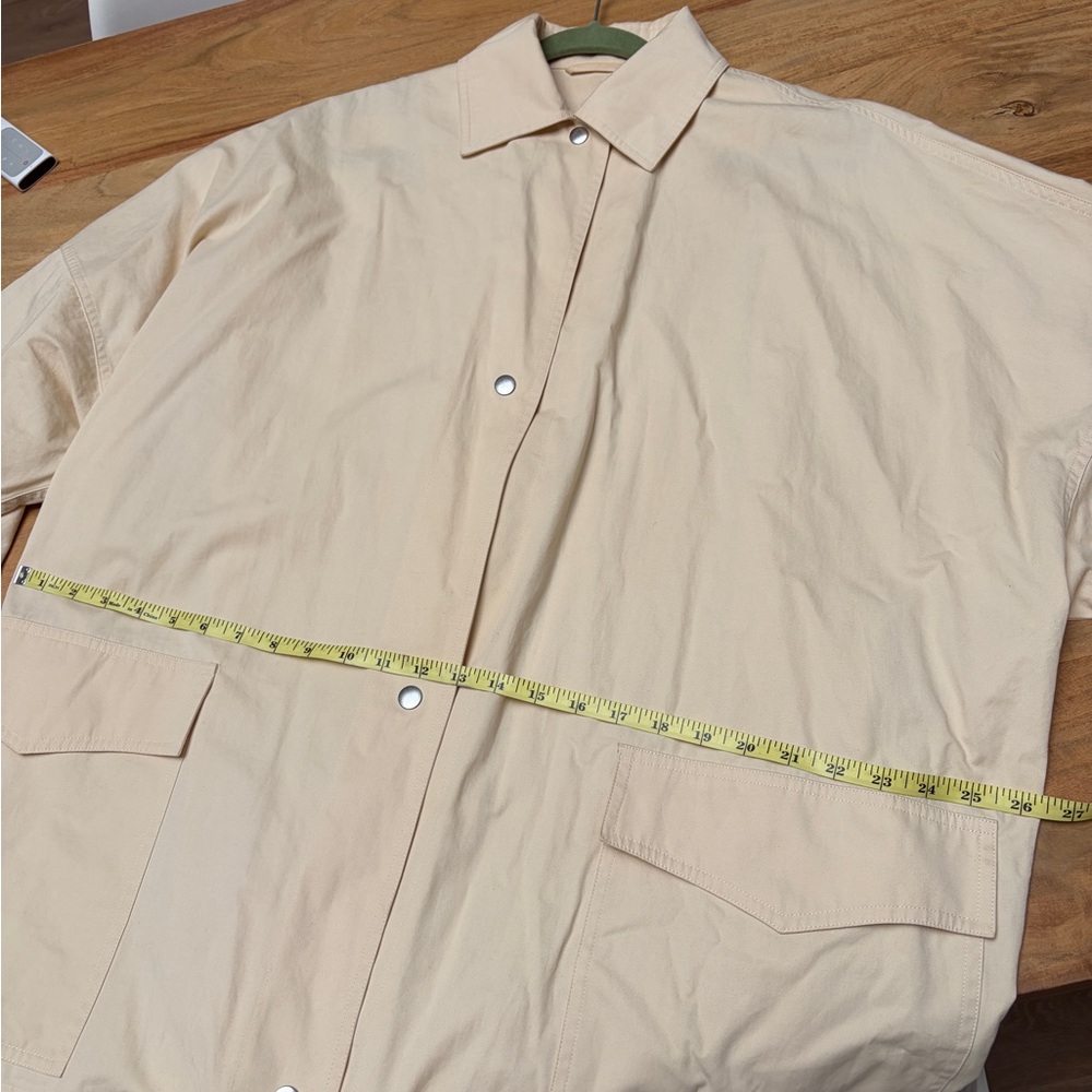 Toteme Cream Overshirt Washed Cotton - Picture 9 of 12